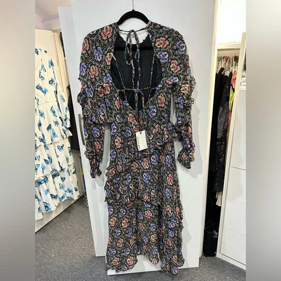 Ted baker open back floral dress